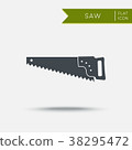 Saw icon. Flat. Agriculture tool 38295472