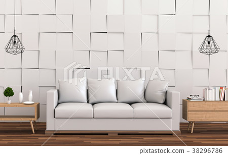 3D rendering of interior modern living room 3D rendering of interior modern living room 38296786