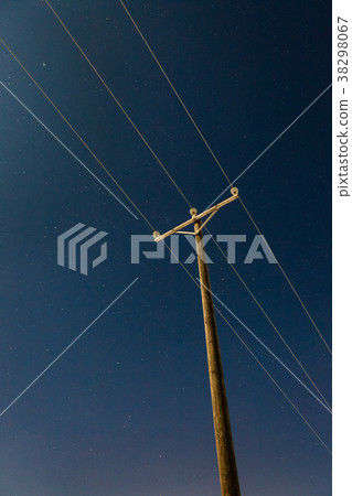 Power lines and night sky 38298067