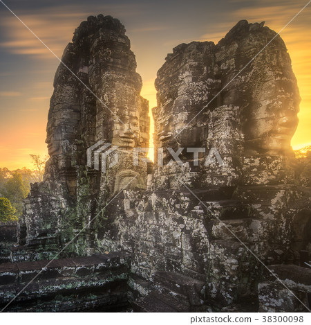 Ancient temple Bayon Angkor Siem Reap, Cambodia 38300098