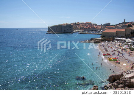 Banje beach in Dubrovnik, Croatia 38301838