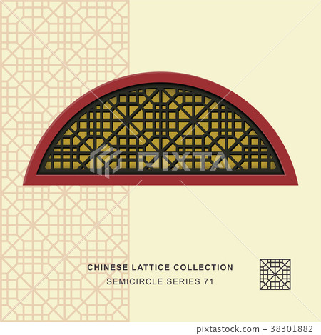 Chinese window tracery retro geometry frame Chinese window tracery retro geometry frame 38301882