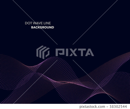 Elegant abstract vector dot wave line futuristic Elegant abstract vector dot wave line futuristic 38302544