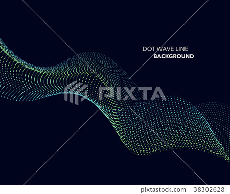 Elegant abstract vector dot wave line futuristic 38302628