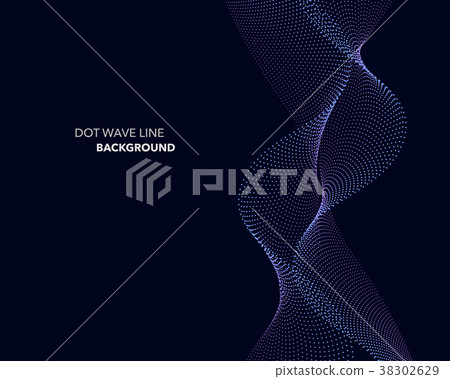 Elegant abstract vector dot wave line futuristic Elegant abstract vector dot wave line futuristic 38302629