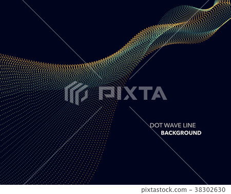 Elegant abstract vector dot wave line futuristic 38302630