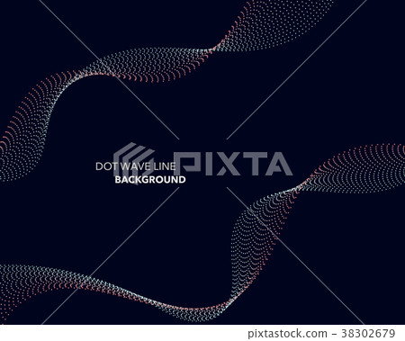 Elegant abstract vector dot wave line futuristic 38302679