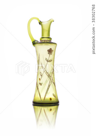 Green glass vase isolated on white backround Green glass vase isolated on white backround 38302768