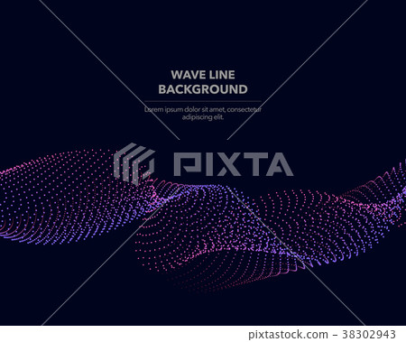 Elegant abstract vector dot wave line futuristic Elegant abstract vector dot wave line futuristic 38302943