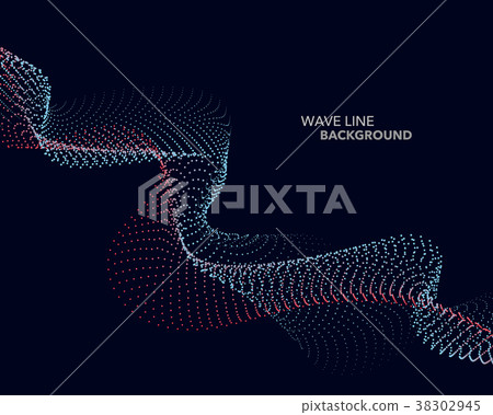Elegant abstract vector dot wave line futuristic Elegant abstract vector dot wave line futuristic 38302945