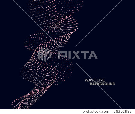 Elegant abstract vector dot wave line futuristic-插圖素材 [38302983] - PIXTA圖庫