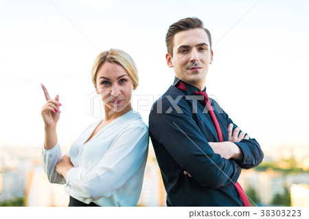 Couple of businessmen, good looking brunette man Couple of businessmen, good looking brunette man 38303223