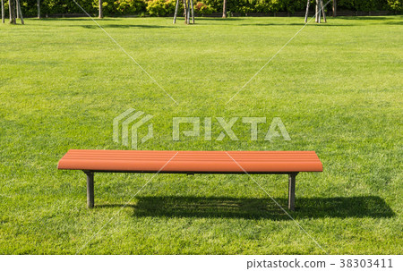 Brown Long Chair on The Lawn 38303411