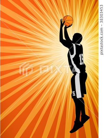 basketball player on the abstract background 38303453