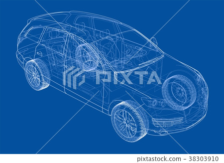 Concept car. Vector 38303910