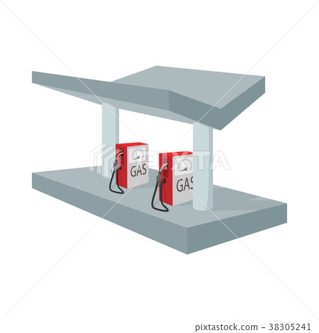 Gas station icon, cartoon style Gas station icon, cartoon style 38305241