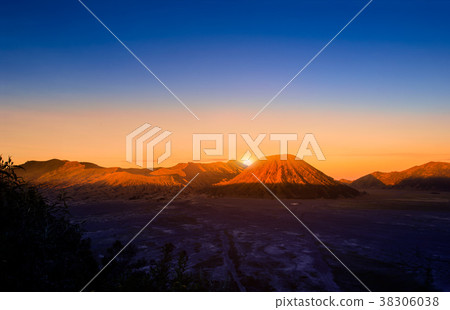 Mount Bromo volcano (Gunung Bromo) at sunrise Mount Bromo volcano (Gunung Bromo) at sunrise 38306038