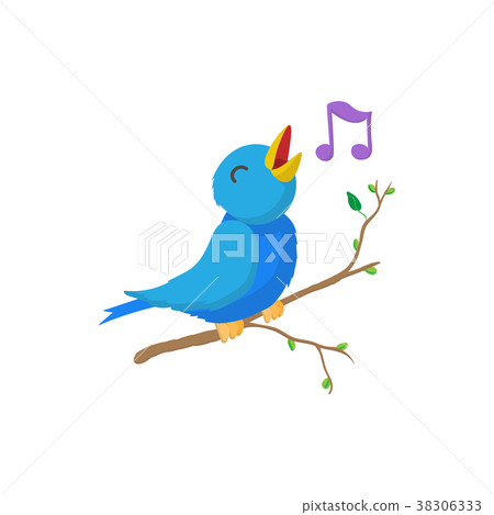 Singing bird icon, cartoon style Singing bird icon, cartoon style 38306333