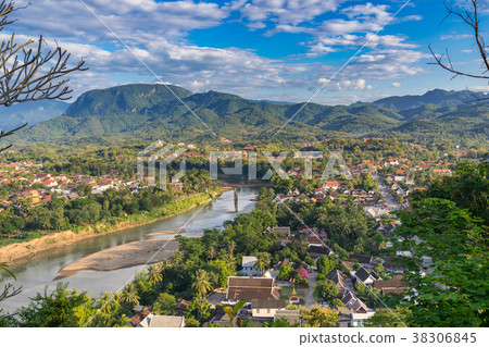 Landscape for viewpoint at sunset in Luang Prabang 38306845