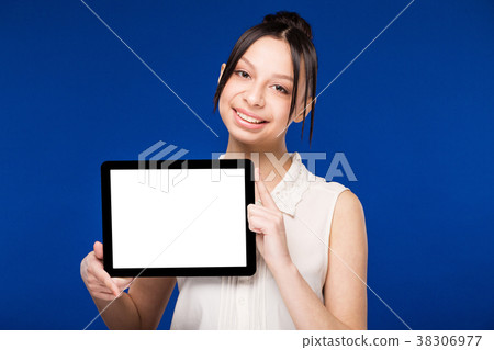 girl with a tablet in hands 38306977