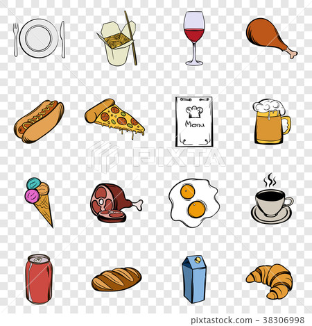Food set icons 38306998