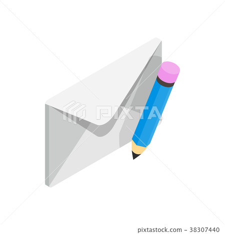 Closed envelope and pencil icon 38307440
