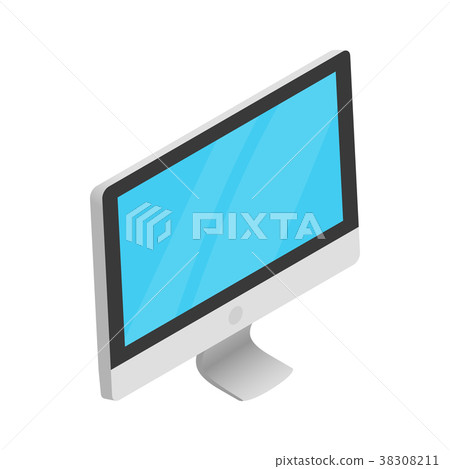 Monoblock PC icon, cartoon style 38308211