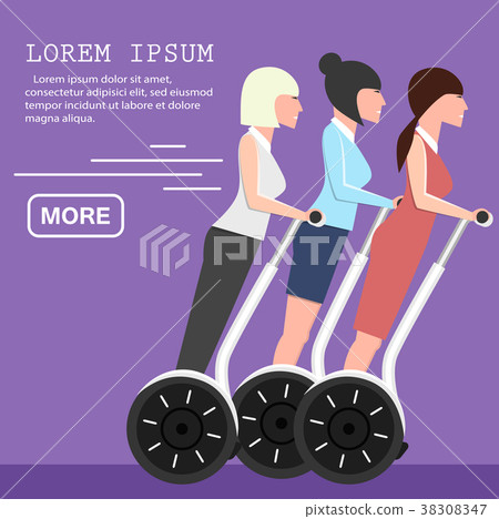 Young business women on segway vector illustration Young business women on segway vector illustration 38308347
