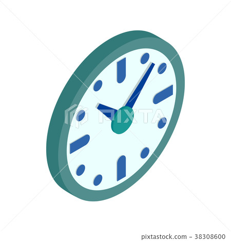 Wall clock icon, isometric 3d style Wall clock icon, isometric 3d style 38308600