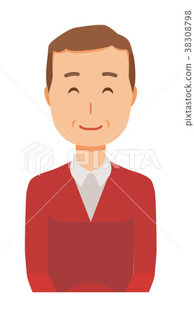一個穿著毛衣的中年男子正在微笑 一個穿著毛衣的中年男子正在微笑 38308798