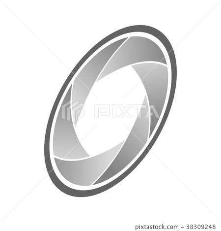 Camera aperture icon, isometric 3d style - Stock Illustration [38309248 ...
