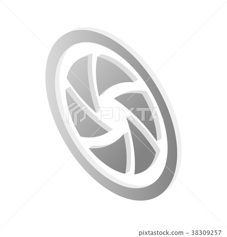 Camera aperture icon, isometric 3d style - Stock Illustration [38309257 ...