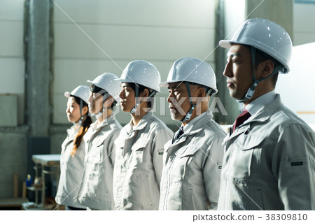 Factory, logistics, warehouse, staff, lined 38309810