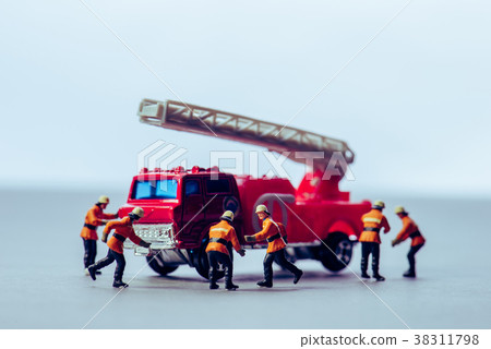 Fire engine and miniature Fire engine and miniature 38311798