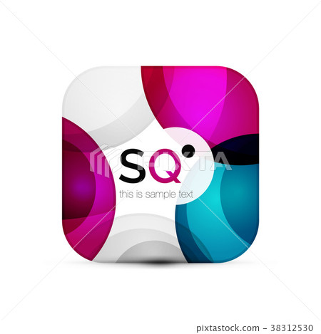 Vector square geometric abstract business emblem Vector square geometric abstract business emblem 38312530