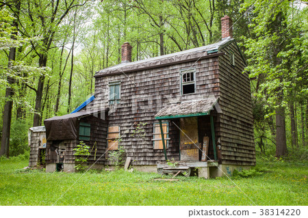 Abandoned house in the woods 38314220