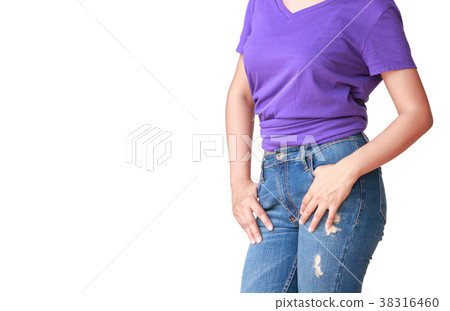 Beautiful body woman with Purple T-shirt Beautiful body woman with Purple T-shirt 38316460