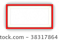 Red blank frame on white background. 3d rendering 38317864