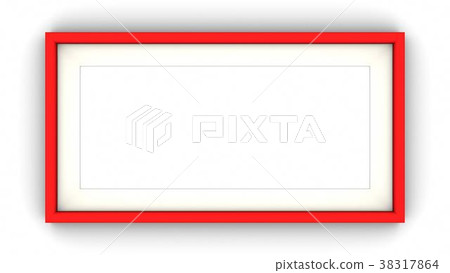 Red blank frame on white background. 3d rendering Red blank frame on white background. 3d rendering 38317864