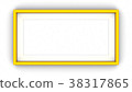 Yellow frame on white background 3d rendering 38317865