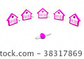 house and key on white background. 3D rendering 38317869
