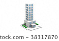Tower on white background. 3D rendering 38317870