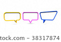 colorful dialog speech bubbles. 3D rendering 38317874