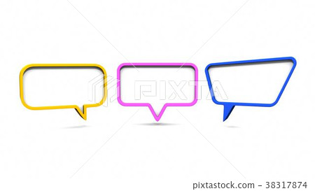 colorful dialog speech bubbles. 3D rendering 38317874