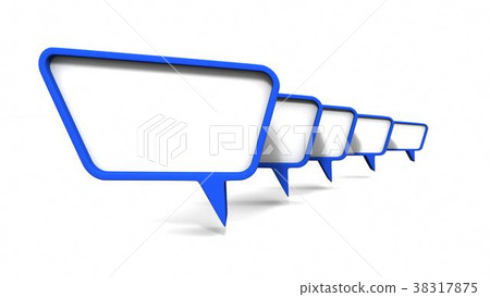 colorful dialog speech bubbles. 3D rendering 38317875