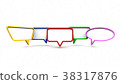 colorful dialog speech bubbles. 3D rendering 38317876