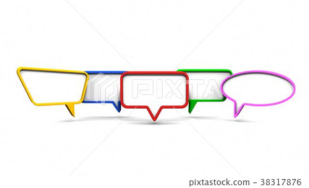 colorful dialog speech bubbles. 3D rendering 38317876