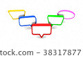 colorful dialog speech bubbles. 3D rendering 38317877