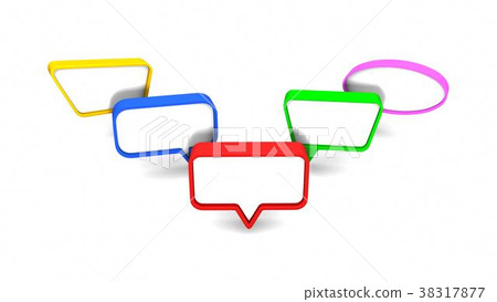 colorful dialog speech bubbles. 3D rendering colorful dialog speech bubbles. 3D rendering 38317877