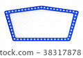 Marquee light board sign retro on white background 38317878